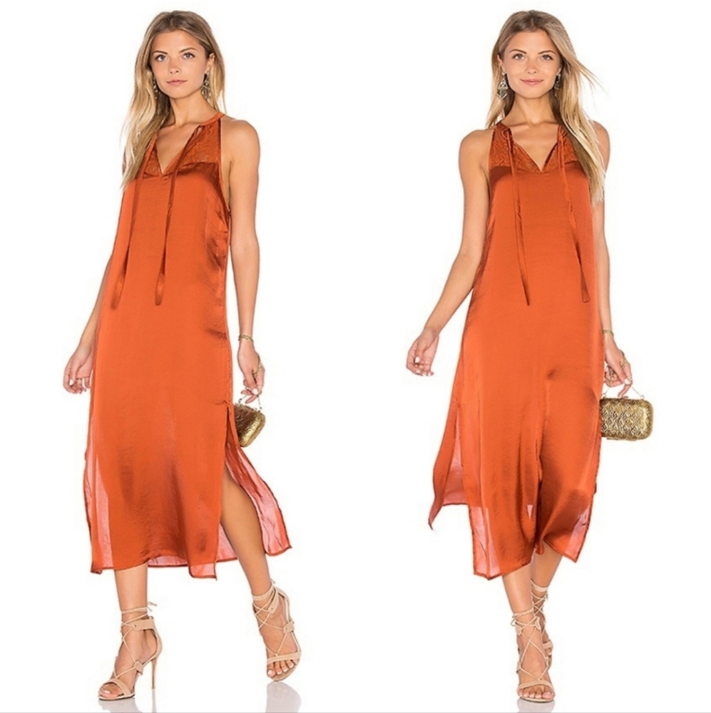 Band of gypsies burnt orange maxi dress